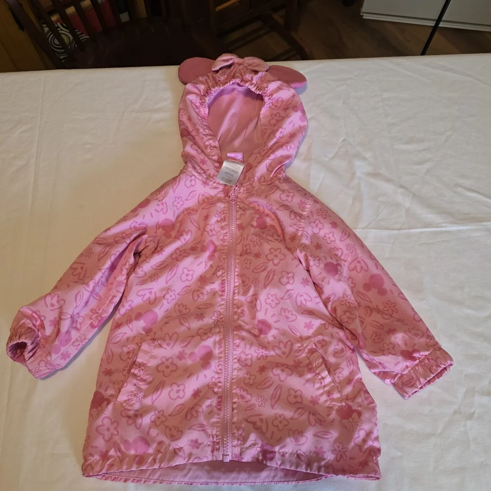 Disney Pink Minnie Mouse Hooded Jacket 3T